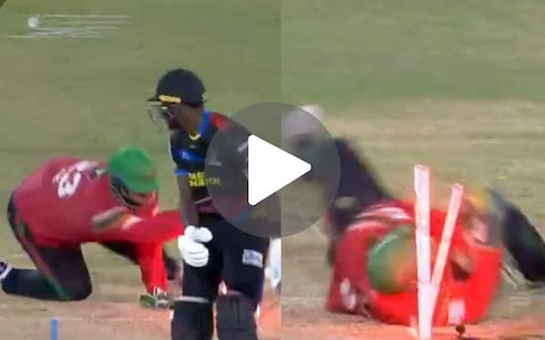 [Watch] Azam Khan's One-Handed MS Dhoni-Like Stumping In CPL 2024